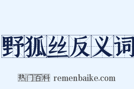 野狐丝反义词是什么意思的图片